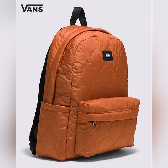 VANS Old Skool Quilted Orange Backpack. - Picture 3 of 14